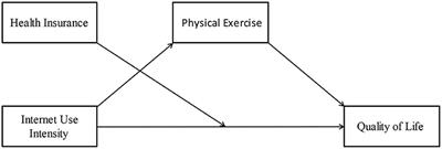 Relationship between internet use intensity and quality of life in chronic patients during the COVID-19 pandemic: The role of physical exercise and health insurance